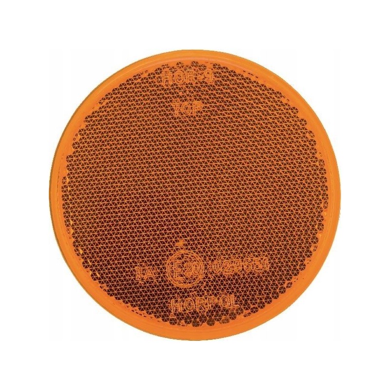 Round orange reflector 75 mm l gopart a75020