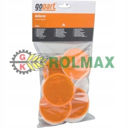 Round orange reflector 75 mm l gopart a75020