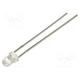 1 pcs x LUCKYLIGHT - LL-304UGC2E-2BC - LED, 3mm, green, 800÷1200mcd, 22°, Front: convex, 1.6÷2.6V