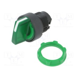 1 pcs x SCHNEIDER ELECTRIC - ZB5AK1333 - Switch: rotary, 22mm, Stabl.pos: 3, green, LED, IP66, prominent