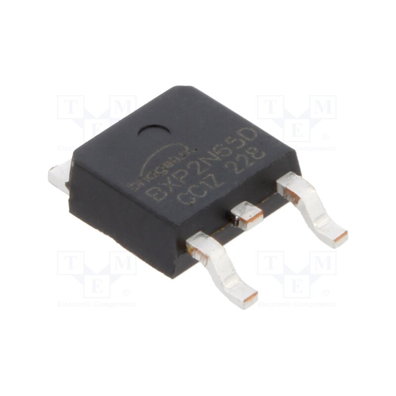 5 pcs x BRIDGELUX - BXP2N65D - Transistor: N-MOSFET, unipolar, 650V, 1.21A, Idm: 8A, 44W, TO252
