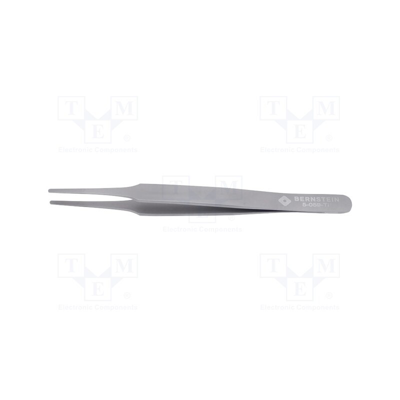 1 pcs x BERNSTEIN - 5-059-TI - Tweezers, 125mm, Blades: narrowed, Blade tip shape: flat,rounded