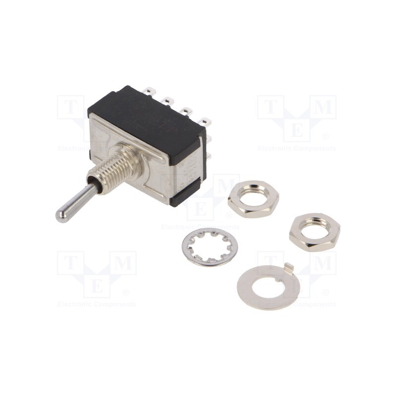 1 pcs x KNITTER-SWITCH - MTA 406 R - Switch: toggle, Pos: 2, 4PDT, (ON)-ON, 6A/125VAC, 6A/6VDC, -45÷140°C