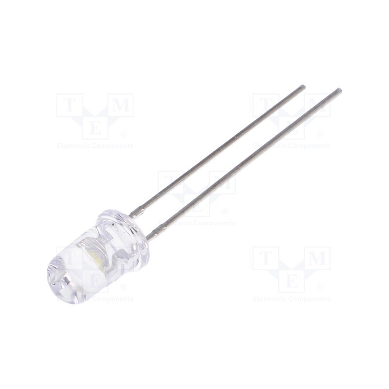1 pcs x LUCKYLIGHT - LL-504WC2V-W2-3PD - LED, 5mm, white cold, 5000÷8500mcd, 30°, Front: convex, 2.6÷3.6V