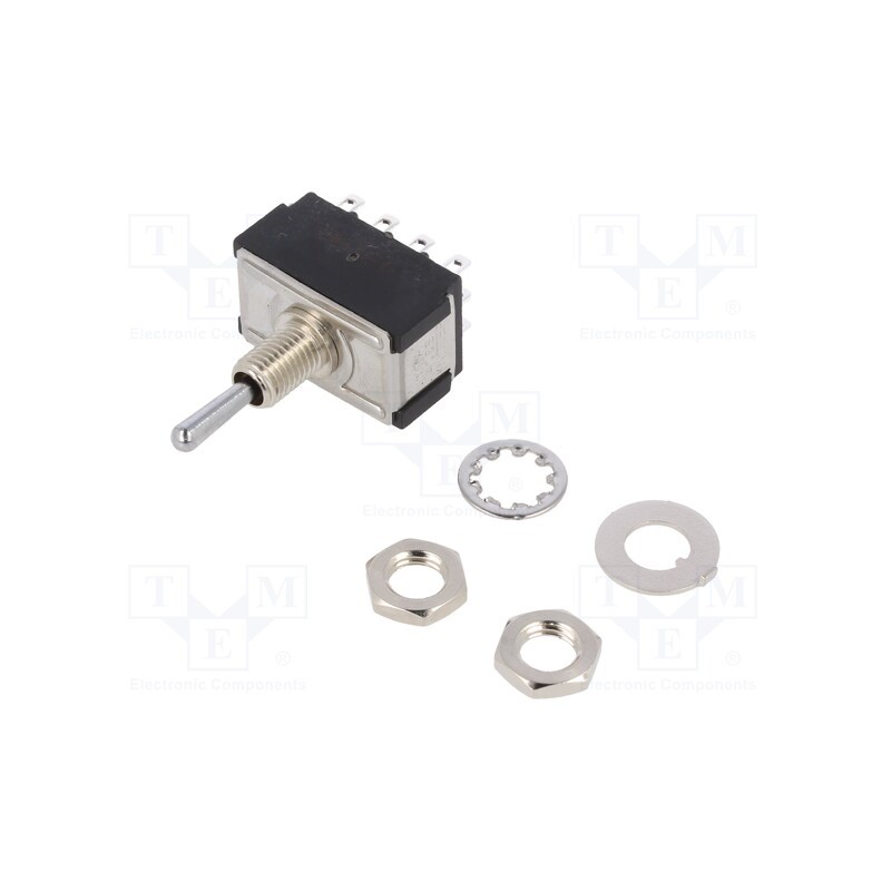 1 pcs x KNITTER-SWITCH - MTA 406 S - Switch: toggle, Pos: 3, 4PDT, (ON)-OFF-(ON), 6A/125VAC, 6A/6VDC