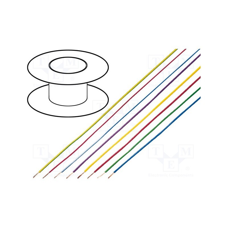 100 m x HELUKABEL - 26408 - Wire, LiYv, stranded, Cu, 0.14mm2, PVC, brown, 500V, 100m, Class: 5