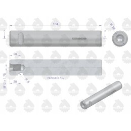 Reverse gear axle C 360 original Ursus