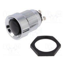 1 pcs x BULGIN - MP0012/1 - Switch: vandal resistant, Pos: 2, SPST-NO, 0.25A/250VAC, 2A/12VDC