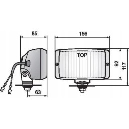Massey Ferguson work lamp 5000 6000 7000 80