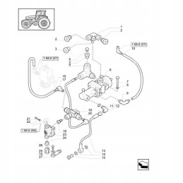 Case New Holland trailer brake control valve