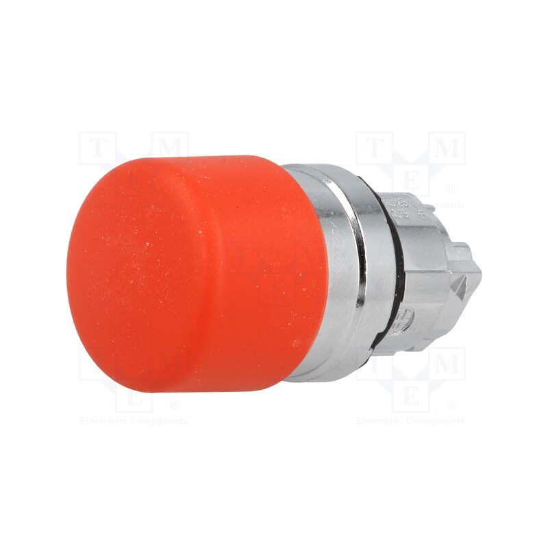 1 pcs x SCHNEIDER ELECTRIC - ZB4BC44 - Switch: push-button, 22mm, Stabl.pos: 1, red, none, IP66, mushroom
