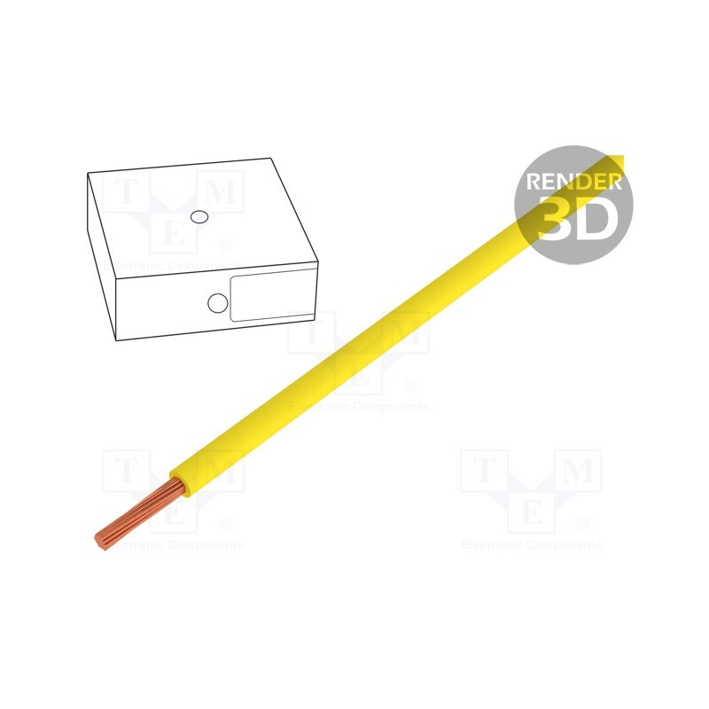 100 m x HELUKABEL - 29082 - Wire, H05V-K, stranded, Cu, 0.5mm2, PVC, yellow-green, 300V,500V