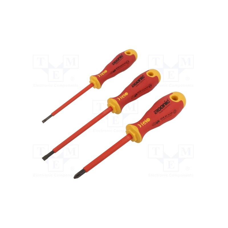 1 set x FELO - 413 931 94 - Kit: screwdrivers, insulated, Phillips,slot, ERGONIC®, 3pcs.