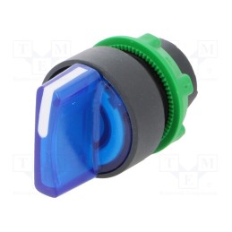 1 pcs x SCHNEIDER ELECTRIC - ZB5AK1263 - Switch: rotary, 22mm, Stabl.pos: 2, blue, LED, IP66, prominent, Pos: 2