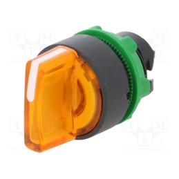 1 pcs x SCHNEIDER ELECTRIC - ZB5AK1353 - Switch: rotary, 22mm, Stabl.pos: 3, orange, LED, IP66, prominent