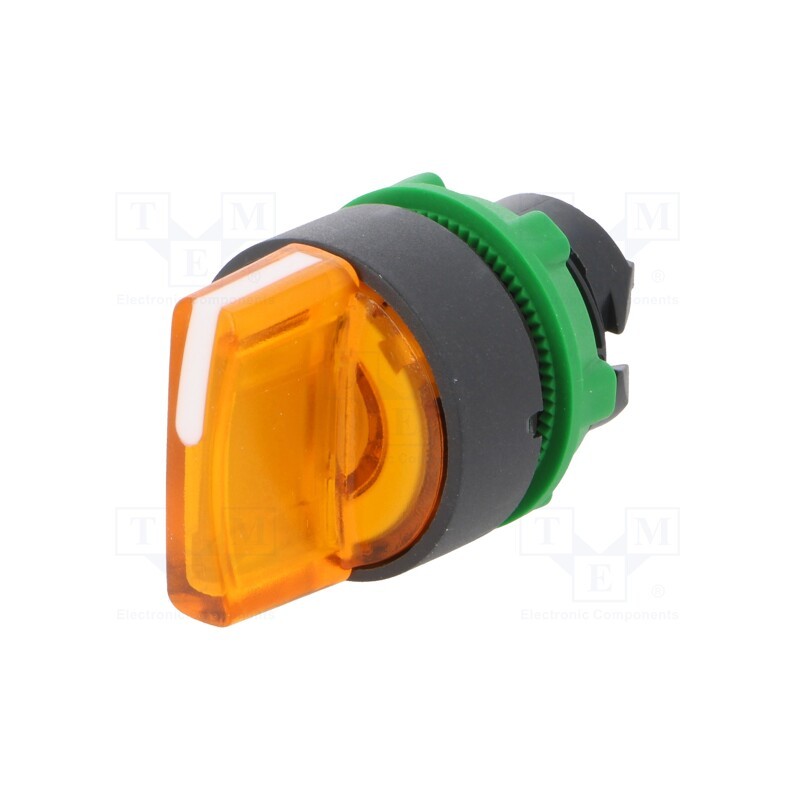 1 pcs x SCHNEIDER ELECTRIC - ZB5AK1353 - Switch: rotary, 22mm, Stabl.pos: 3, orange, LED, IP66, prominent