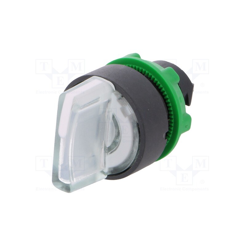 1 pcs x SCHNEIDER ELECTRIC - ZB5AK1313 - Switch: rotary, 22mm, Stabl.pos: 3, white, LED, IP66, prominent