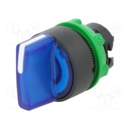 1 pcs x SCHNEIDER ELECTRIC - ZB5AK1363 - Switch: rotary, 22mm, Stabl.pos: 3, blue, LED, IP66, prominent, Pos: 3