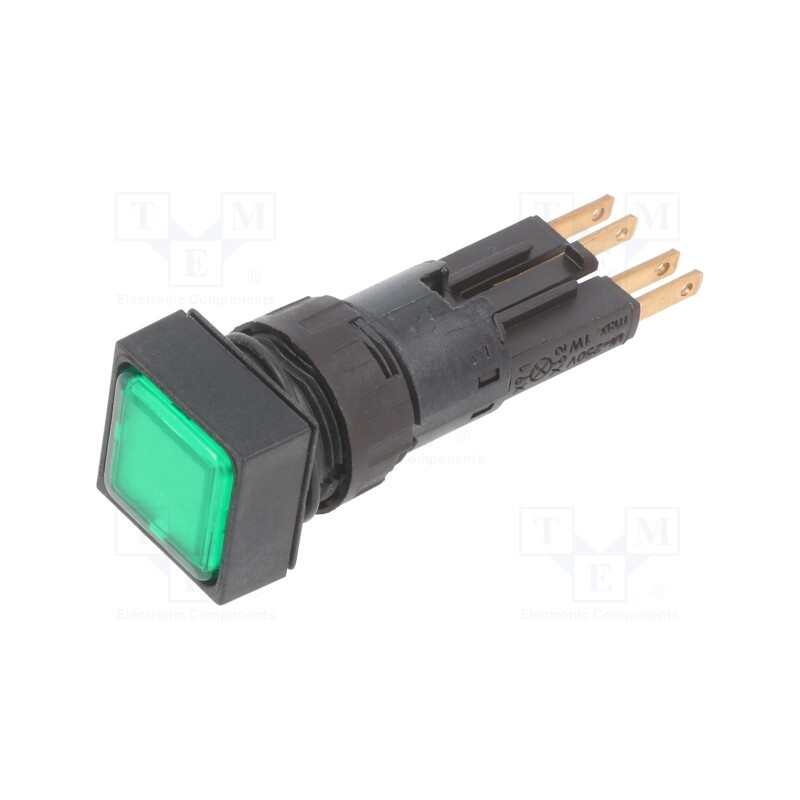 1 pcs x EATON ELECTRIC - Q18LF-GN/WB - Control lamp, 16mm, RMQ-16, -25÷70°C, Illumin: filament lamp, 24V