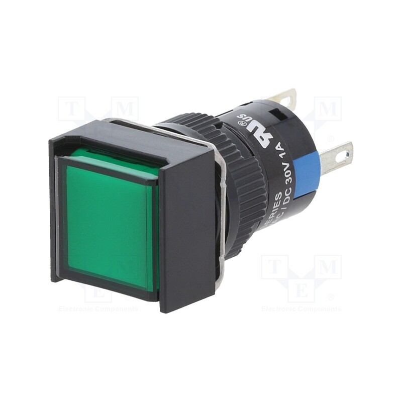 1 pcs x C&K - PLP1624SQ6SE4 - Switch: push-button, Pos: 2, 5A/250VAC, ON-ON, IP40, Illumin: LED