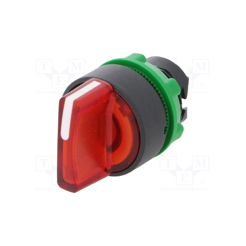 1 pcs x SCHNEIDER ELECTRIC - ZB5AK1343 - Switch: rotary, 22mm, Stabl.pos: 3, red, LED, IP66, prominent, Pos: 3