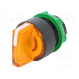 1 pcs x SCHNEIDER ELECTRIC - ZB5AK1253 - Switch: rotary, 22mm, Stabl.pos: 2, orange, LED, IP66, prominent