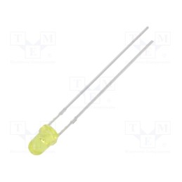 1 pcs x OPTOSUPPLY - OSY5JA3133A - LED, 3mm, yellow, 500÷750mcd, 30°, Front: convex, 1.8÷2.6V