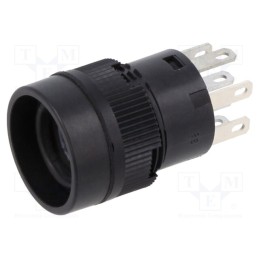 1 pcs x NKK SWITCHES - YB26WCKW01 - Switch: push-button, Pos: 2, DPDT, 3A/250VAC, 3A/30VDC, ON-ON, 200MΩ