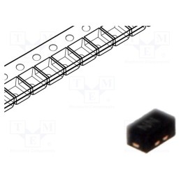 1 pcs x SEMTECH - RCLAMP0821P.TCT - Diode: TVS, 100W, 10V, 4A, bidirectional, SLP1006P2, , Ch: 1