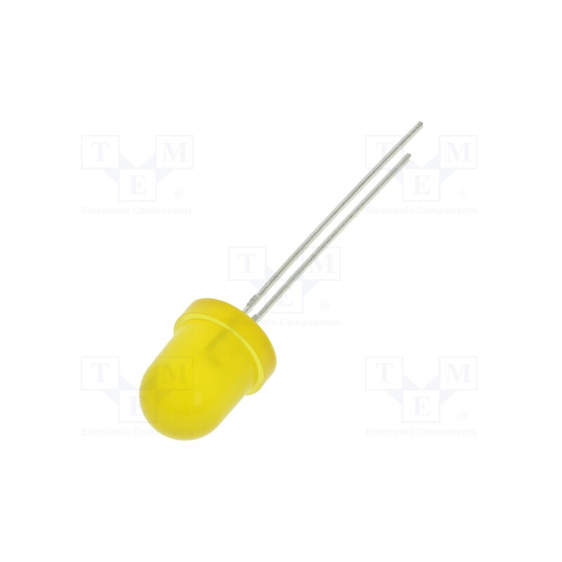 1 pcs x LUCKYLIGHT - 803YD2C-1B - LED, 8mm, yellow, 350mcd, 60°, Front: convex, 1.6÷2.4V, No.of term: 2