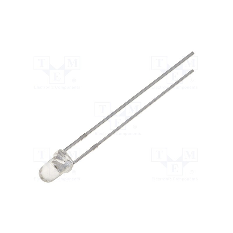 1 pcs x WENRUN - LUG30243/A/G-01 - LED, 3mm, green, 7000÷15000mcd, 15°, Front: convex, 2.8÷3.4V