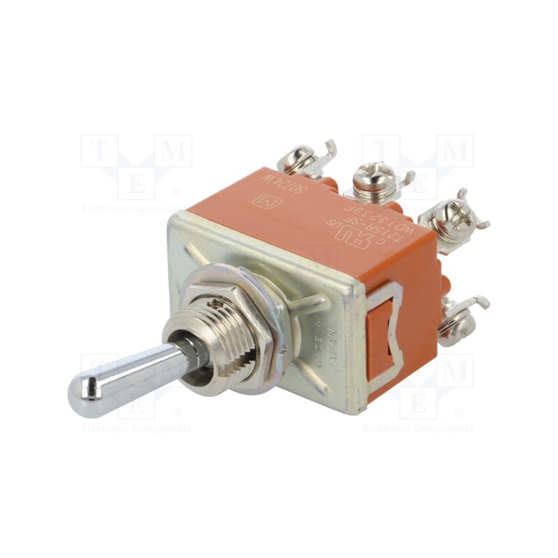 1 pcs x PANASONIC - T215RSULCSAFJ - Switch: toggle, Pos: 2, DPDT, ON-(ON), 15A/250VAC, 15A/30VDC