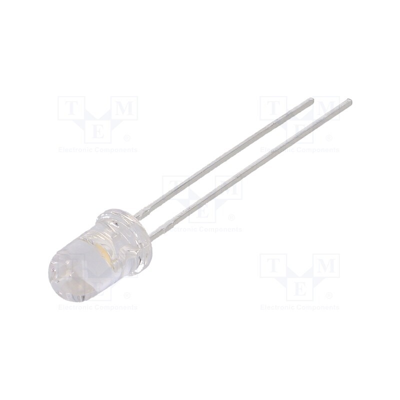 1 pcs x LUCKYLIGHT - LL-504WC2E-W6-3TC - LED, 5mm, white warm, 14000÷20000mcd, 15°, Front: convex, 2.8÷3.8V