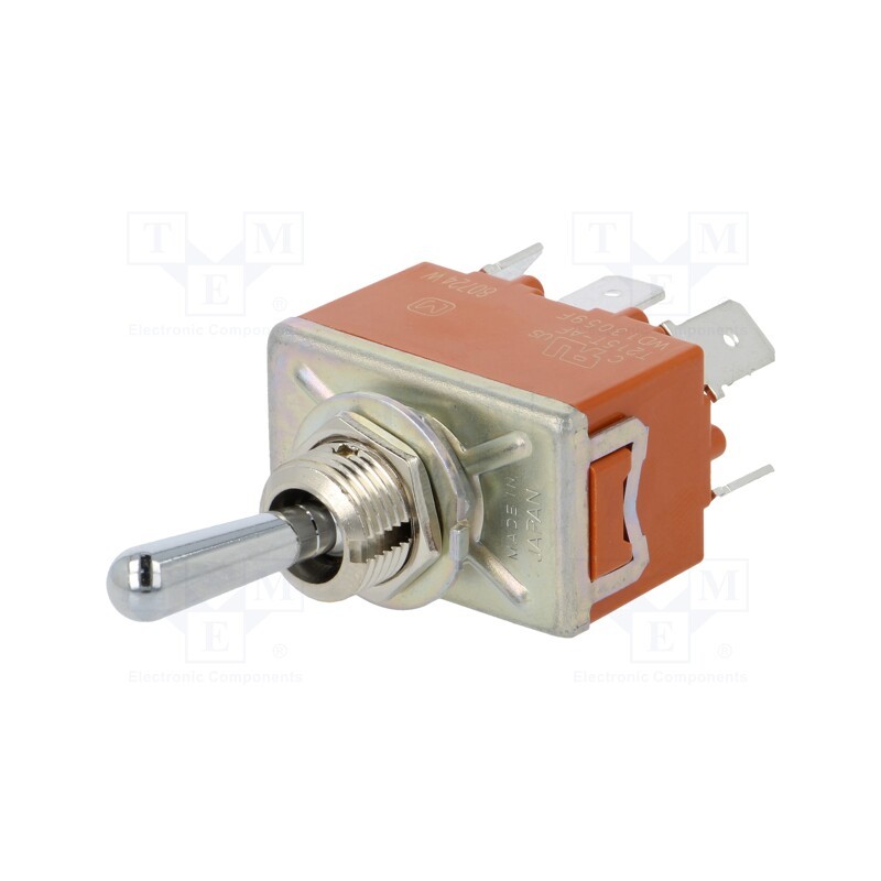 1 pcs x PANASONIC - T215TAULCSAFJ - Switch: toggle, Pos: 3, DP3T, ON-OFF-(ON), 15A/250VAC, 15A/30VDC