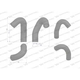 Lower radiator pipe 3640921m91 Warynski