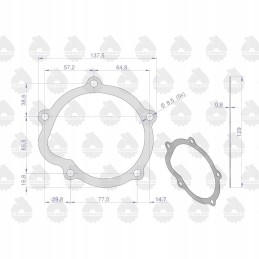 Water pump gasket 0 8mm c 330 org 50004510u