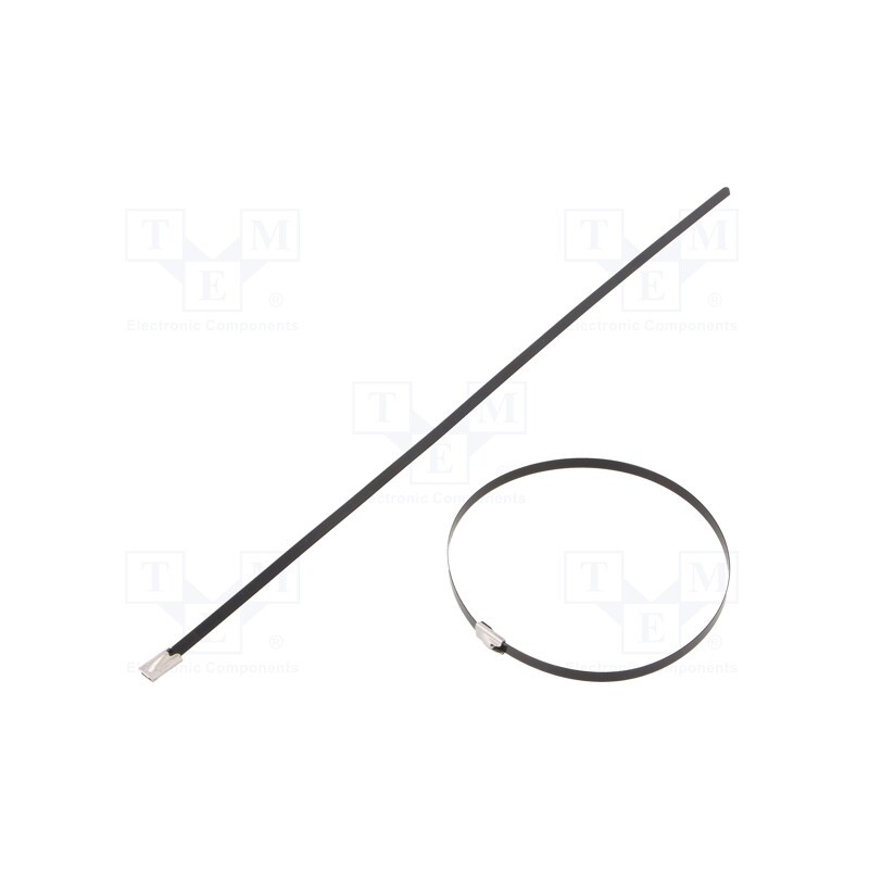 100 pcs x BM GROUP - BMSC3045 - Cable tie, L: 290mm, W: 4.6mm, stainless steel AISI 304, 450N