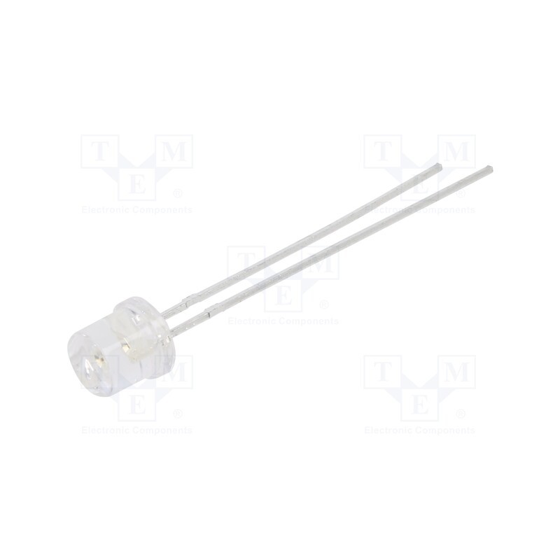 1 pcs x LUCKYLIGHT - 503GC1E-1B - LED, 5mm, green, 45mcd, 110°, Front: flat, 1.6÷2.4V, No.of term: 2