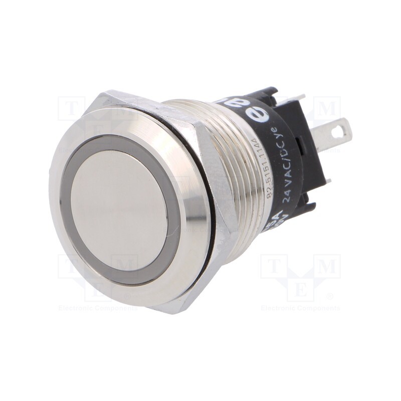 1 pcs x EAO - 82-5151.1144 - Switch: vandal resistant, Pos: 2, SPDT, 3A/240VAC, 3A/240VDC, 24V