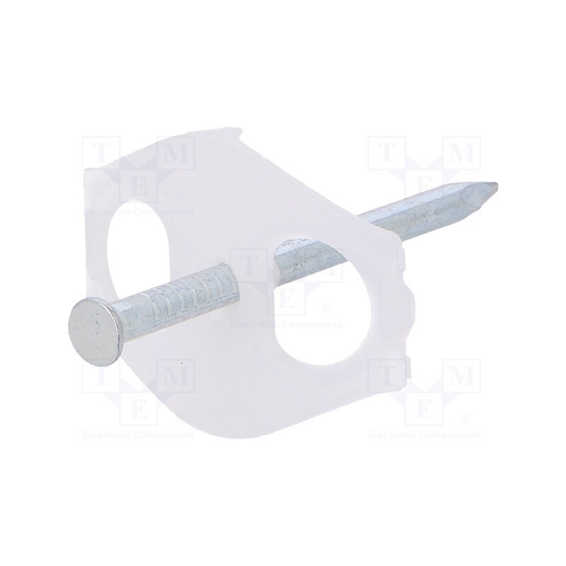 100 pcs x OBO BETTERMANN - 1996 50 - Holder, transparent, Cable P-clips, with a nail