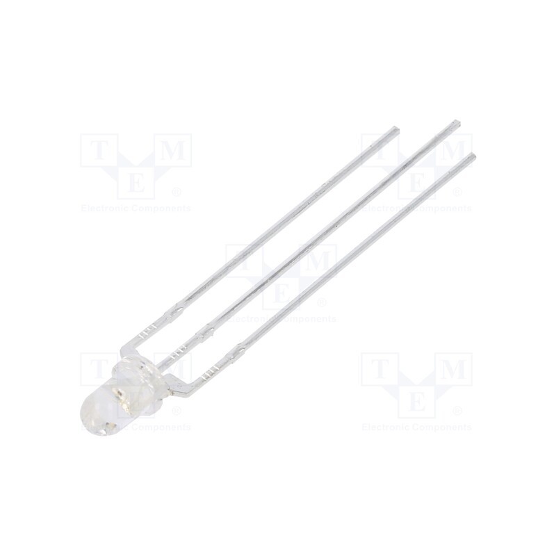 1 pcs x LUCKYLIGHT - 309VBC2E-A-1C-B41B - LED, 3mm, red/blue, 30°, Front: convex, 1.6÷2.4/2.6÷3.4V