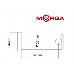 Yoke mounting pin 80453072 c 385 morga