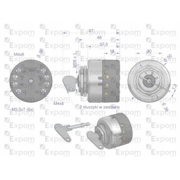 Ignition switch with key c 330 360 385 expom kwidzyn