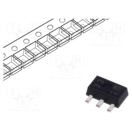 1 pcs x TOREX - XC6203E332PR-G - IC: voltage regulator, linear,fixed, 3.3V, 400mA, SOT89-3, SMD