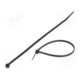 100 pcs x KSS WIRING - CVR200ABK - Cable tie, L: 203mm, W: 3.6mm, polyamide, 176.5N, black, Ømax: 55mm