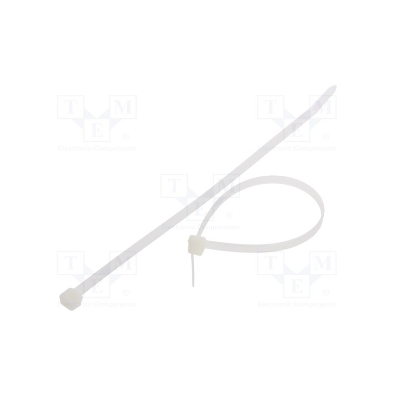 100 pcs x FIX&FASTEN - FIX-S-4.8X200T/N - Cable tie, L: 200mm, W: 4.8mm, polyamide, 333N, natural, Ømax: 50mm