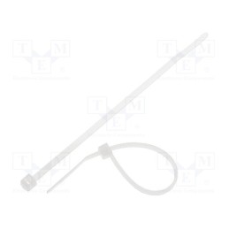 100 pcs x HELLERMANNTYTON - 111-01919 - Cable tie, L: 100mm, W: 2.5mm, polyamide, 80N, natural, Ømax: 22mm