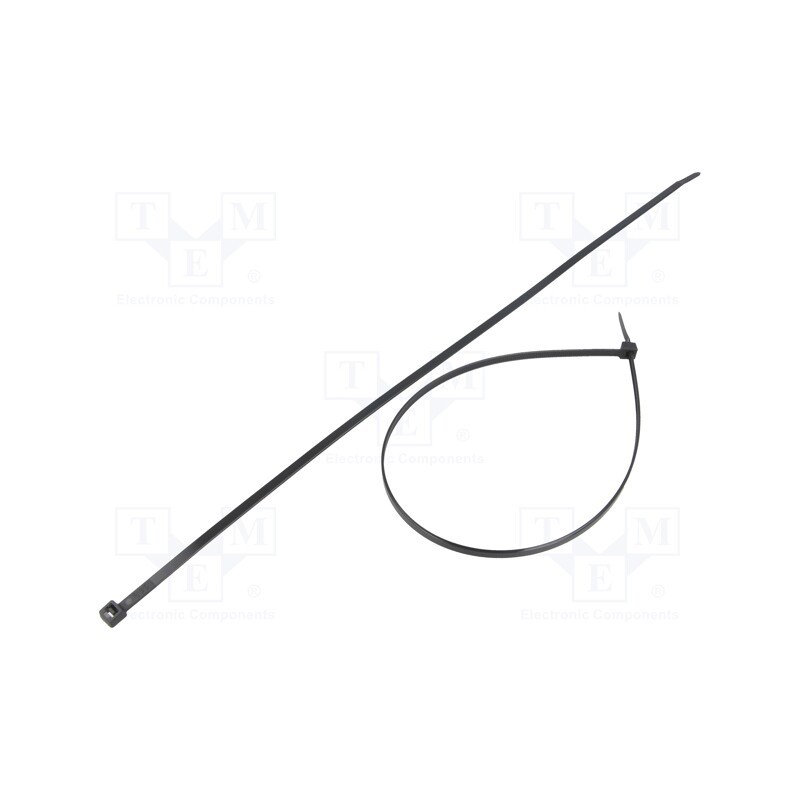 100 pcs x FIX&FASTEN - FIX-S-4.8X400/BK - Cable tie, L: 400mm, W: 4.8mm, polyamide, 222N, black, Ømax: 105mm