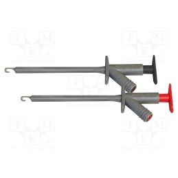 1 pcs x PEAKTECH - P 7000 - Clip-on probe, hook type, 10A, black,red, 4mm, Overall len: 150mm