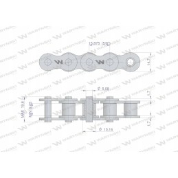 Roller chain 10b 1 118ps for the lift wheel drive